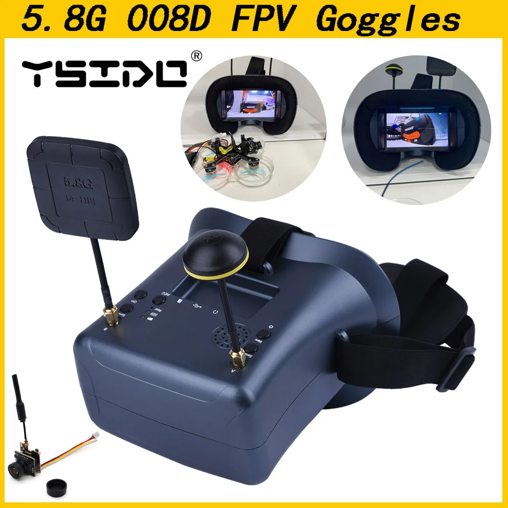 Skyzone Cobra X V2 Fpv Goggles - 008d 5.8g 40ch 4.3 Polegada 800*480